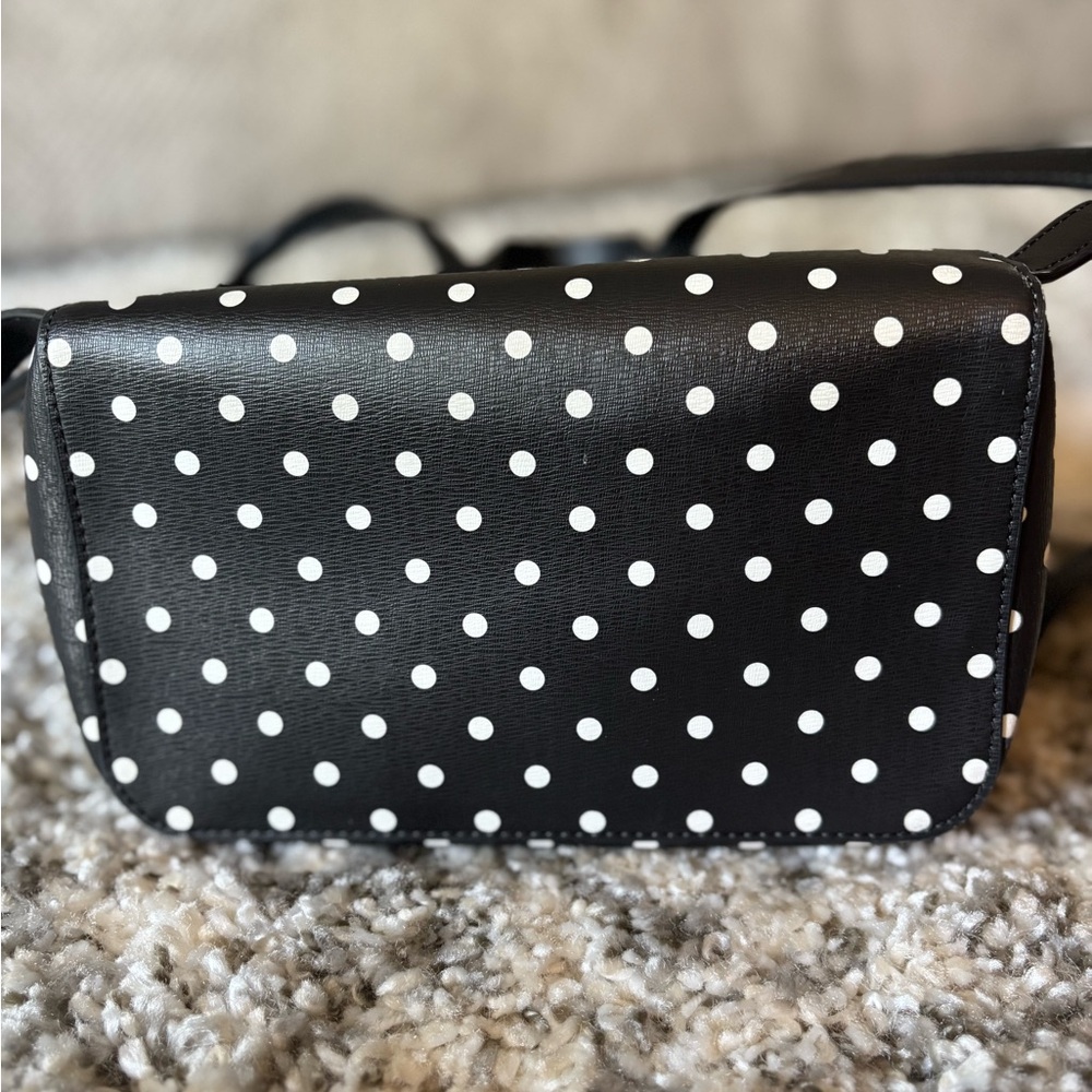 Kate Spade Black and Red Minnie Mouse Polka Dot Backpack Purse - Picture 5 of 8